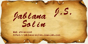 Jablana Solin vizit kartica